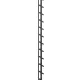 Flex Fence zwart gepoedercoat zelfbouwpakket voor lamellen, lengte 96 cm