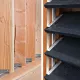Flex Fence zwart gepoedercoat zelfbouwpakket voor lamellen lengte 166 cm