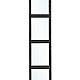 Glaswand modern zwart enkel Wandmodule B45 x H224 cm