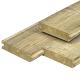 Grenen damwand 4,0 x 17,0 x 300 cm, vers, groen geïmpregneerd, geschaafd Neutraal