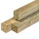Grenen paal 6,8 x 6,8 x 240 cm, vers, groen geïmpregneerd, geschaafd, 4 ronde hoeken, Neutraal
