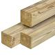 Grenen paal 8,8 x 8,8 x 270 cm, vers, groen geïmpregneerd, geschaafd, 4 ronde hoeken, FSC