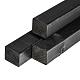 Grenen paal 8,8 x 8,8 x 300 cm, zwart gespoten, geschaafd, 4 ronde hoeken