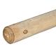 Grenen pallisade Ø 12,0 x 500 cm, groen geïmpregneerd, rond gefreesd, gekruind, PEFC