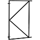 Verstelbaar stalen poortframe 120 x 155 cm, vuurverzinkt, zwart gecoat