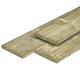 Grenen plank 1,5 x 14,0 x 300 cm, vers, groen geïmpregneerd, geschaafd, 4 ronde hoeken, Neutraal