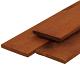 Grenen plank 1,6 x 14,0 x 180 cm, vers, bruin geïmpregneerd, geschaafd, 4 ronde hoeken, Neutraal