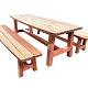 Douglas tuinset Curved, 2 x bank en 1 x tafel, onbehandeld.