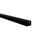 Stalen afdekkap met structuur poedercoating t.b.v. H-gleufpaal, 4,5 x 3,7 x 200 cm, zwart RAL9005