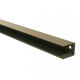 Stalen afwerkprofiel met structuur poedercoating t.b.v. H-gleufpaal, 4,5 x 3,7 x 185,5 cm, zwart RAL