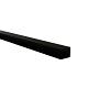 Stalen eindprofiel met structuur poedercoating t.b.v. H-gleufpaal, 3,4 x 3,7 x 200 cm, zwart RAL9005