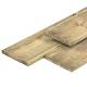 Grenen plank 1,7 x 14,0 x 180 cm, vers, groen geïmpregneerd, geschaafd, 4 ronde hoeken, PEFC