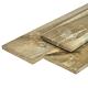 Grenen plank 2 x 20 x 400 cm, vers, groen geïmpregneerd, geschaafd, 4 ronde hoeken, Neutraal