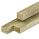 Grenen regel 2,8 x 3,6 x 180 cm, vers, groen geïmpregneerd, geschaafd, scherpkantig, PEFC