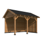 Overkapping Hamar L Type 2 Douglas gedroogd potdekselplank blank – luxe buitenverblijf met natuurlij