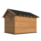 Overkapping Hamar L Type 3 Douglas gedroogd potdekselplank blank – luxe buitenverblijf met natuurlij