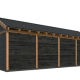 Overkapping Hamar L Type 10 Douglas gedroogd potdekselplank zwart – moderne en duurzame tuinoverkapp