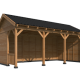 Overkapping Hamar L Type 6 Douglas gedroogd potdekselplank blank – luxe buitenverblijf met natuurlij