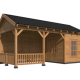 Overkapping Hamar L Type 7 Douglas gedroogd potdekselplank blank – luxe buitenverblijf met natuurlij
