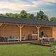 Overkapping Hamar XL Type 10 Douglas gedroogd potdekselplank blank – ruime en luxe buitenoverkapping