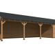 Overkapping Hamar XL Type 10 Douglas gedroogd potdekselplank blank – ruime en luxe buitenoverkapping