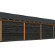 Overkapping Hamar XL Type 10 Douglas gedroogd potdekselplank zwart – ruime en luxe buitenoverkapping
