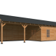 Overkapping Hamar XL Type 11 Douglas gedroogd potdekselplank blank – ruime en luxe buitenoverkapping