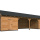 Overkapping Hamar XL Type 12 Douglas gedroogd potdekselplank blank – ruime en luxe buitenoverkapping