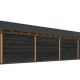 Overkapping Hamar XL Type 12 Douglas gedroogd potdekselplank zwart – ruime en luxe buitenoverkapping