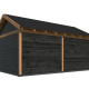 Overkapping Hamar XL Type 2 Douglas gedroogd potdekselplank zwart – ruime en luxe buitenoverkapping