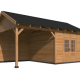 Overkapping Hamar XL Type 3 Douglas gedroogd potdekselplank blank – ruime en luxe buitenoverkapping