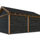Overkapping Hamar XL Type 3 Douglas gedroogd potdekselplank zwart – ruime en luxe buitenoverkapping