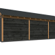 Overkapping Hamar XL Type 6 Douglas gedroogd potdekselplank zwart – ruime en luxe buitenoverkapping