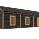 Tuinhuis Hamar XL, Type 8 Douglas Gedroogd Potdekselplank zwart