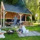 Kapschuur Billund XL, Basispakket Red Class Wood 605 x 460 cm – ruime en robuuste overkapping