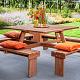 Hardhouten Picknicktafel Premium - vierkant