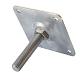 Hoogteverstelling Deluxe Verzinkt M16 10 x 10 cm plaat