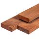 Keruing hardhout regel 4,4 x 14,5 x 400 cm kunstmatig gedroogd, geschaafd, 2 zijden 2 V-groeven, 4 r