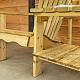 Loveseat Parijs vuren gedroogd, groen geïmpregneerd