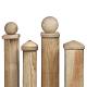 Paalornament hout Pyramide 8 x 8 cm
