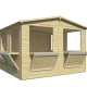 Kiosk Moose | 16 mm | Vuren onbehandeld | 300 x 300 cm | Inclusief vloer