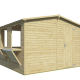 Kiosk Moose | 16 mm | Vuren onbehandeld | 300 x 300 cm | Inclusief vloer