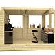 Kiosk Moose | 16 mm | Vuren onbehandeld | 300 x 300 cm | Inclusief vloer