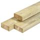 NE vuren regel 4,5 x 9,5 x 360 cm, gedroogd, groen geïmpregneerd, geschaafd, 4 ronde hoeken, PEFC