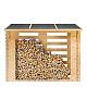 Openhaardhout berging Brandr onbehandeld vuren 19 mm incl. dakleer