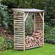 Openhaardhout berging groen geïmpregneerd grenen B180 x D50 x H180 cm