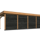 Overkapping met berging Oslo L type 11 Douglas gedroogd met potdekselplank blank