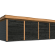 Overkapping met berging Oslo L type 11 Douglas gedroogd met potdekselplank blank