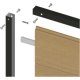 NewTechWood aluminium frameset t.b.v scherm i.c.m betonpalen, zwart gepoedercoat