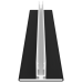 NewTechWood co-extrusie aluminium U-klikprofiel 300 cm, Ebony zwart